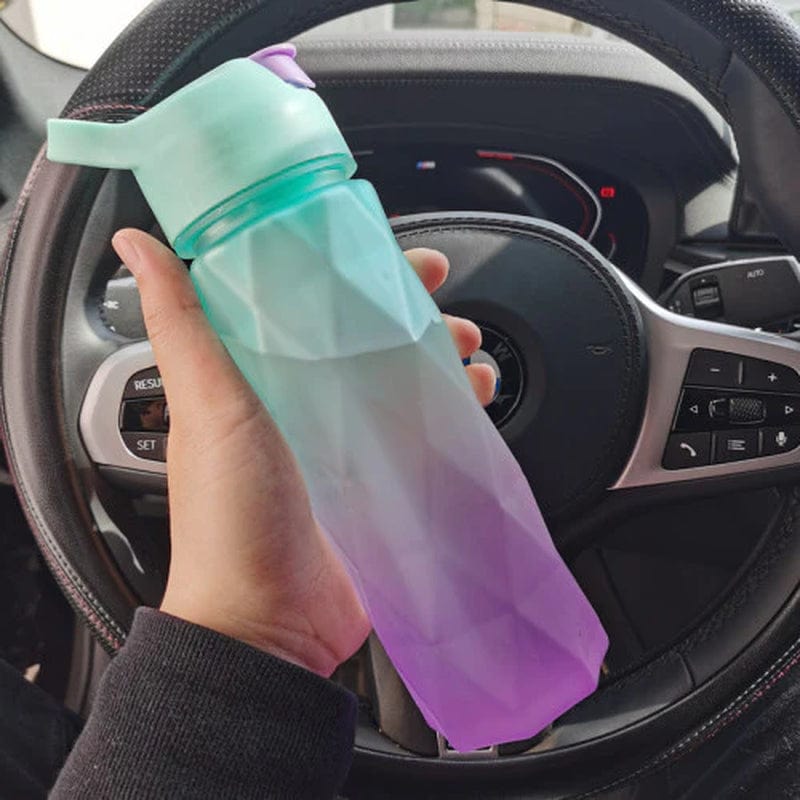 Large Misting Water Bottle | 2 - in - 1 Spray & Drink for Sports & Fitness - Omnixa