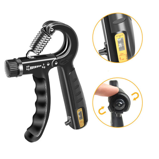 Adjustable Finger Grip Strengthener with Counting Display