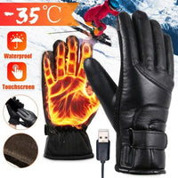 Electric USB Heated Gloves Winter Warming Thermal Ski Snow Hand Warm Windproof - Omnixa