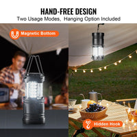 Collapsible LED Camping Lanterns (4 - Pack) | Battery Powered Pop - Up Lights - Omnixa