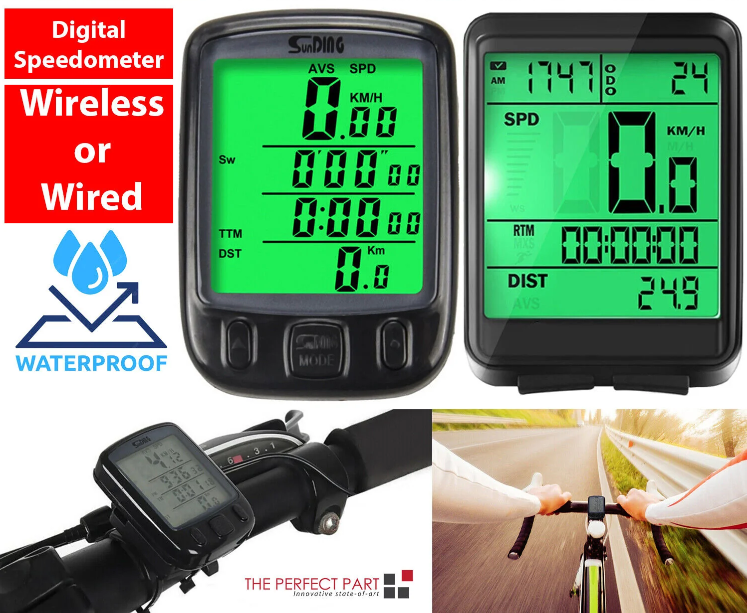 Bike Bicycle Speedometer Cycle Digital Odometer Computer Waterproof LCD Wireless
