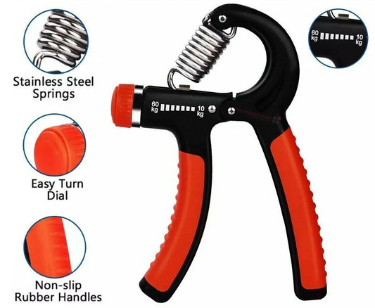 Adjustable Hand Grip Strengthener – 10–60kg Forearm & Finger Trainer for Fitness & Rehab