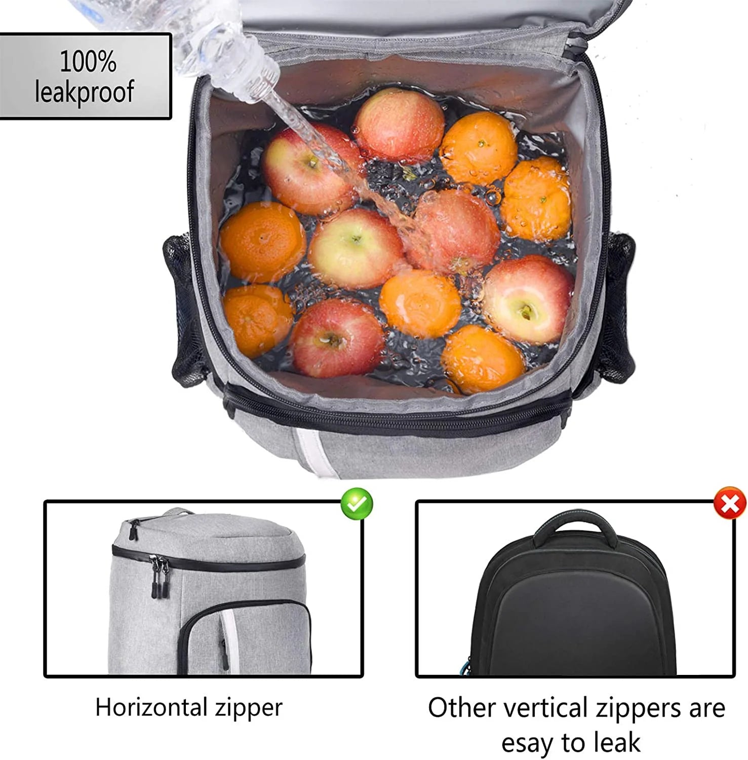 30-Can Leakproof Insulated Cooler Backpack – Waterproof, Lightweight Soft Cooler Bag for Lunch, Beach, Camping & Hiking (Men & Women)
