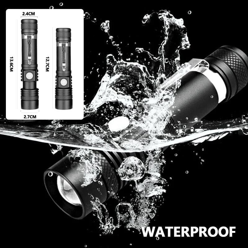 Rechargeable Tactical Flashlight | High - Lumen LED, Zoomable & Waterproof - Omnixa