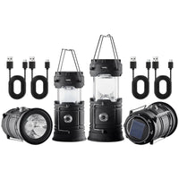 Rechargeable LED Camping Lanterns (4 - Pack) | Portable Lights & Power Bank - Omnixa