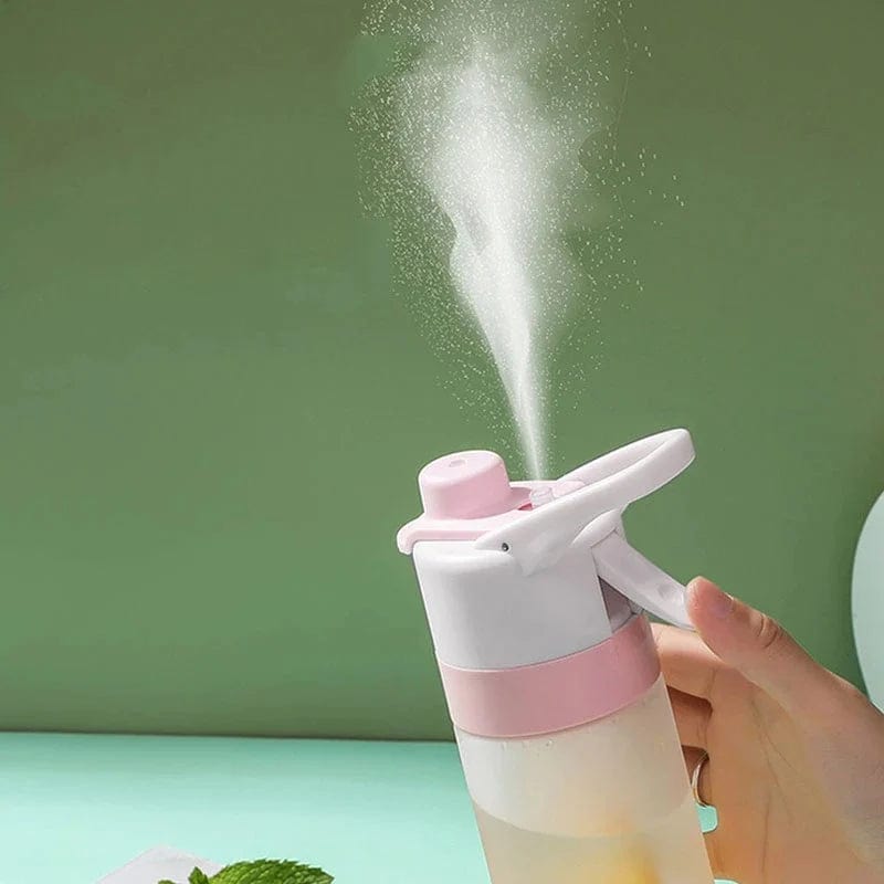 Large Misting Water Bottle | 2 - in - 1 Spray & Drink for Sports & Fitness - Omnixa