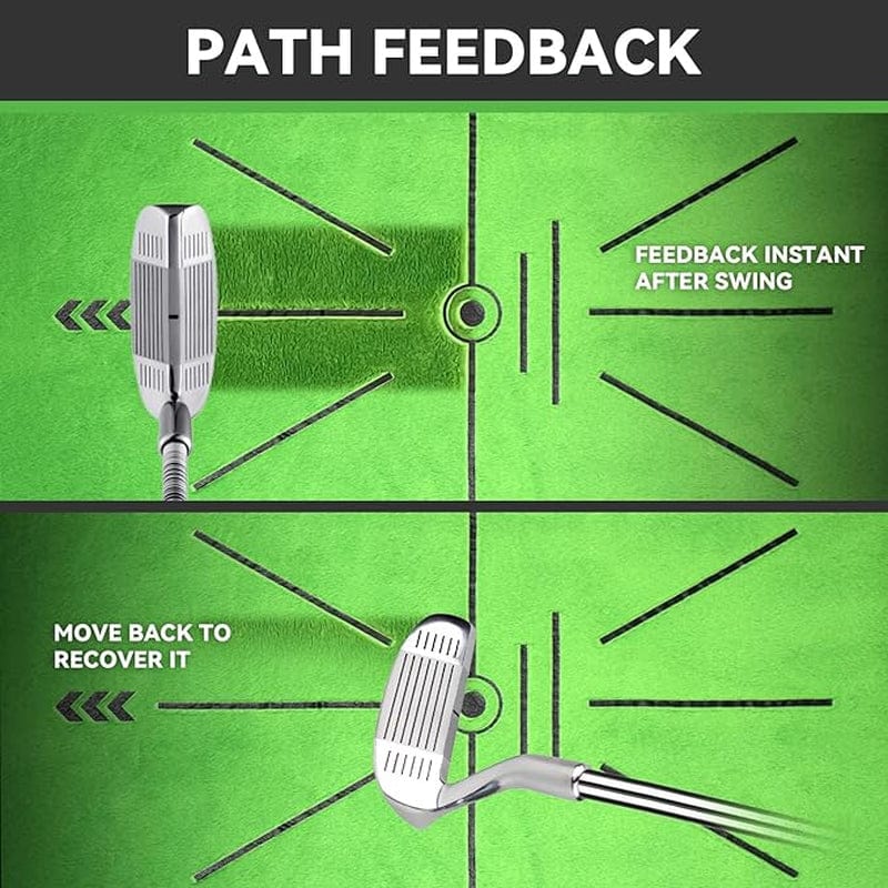 Golf Swing Mat with Instant Path Feedback | Indoor & Outdoor Practice Aid - Omnixa