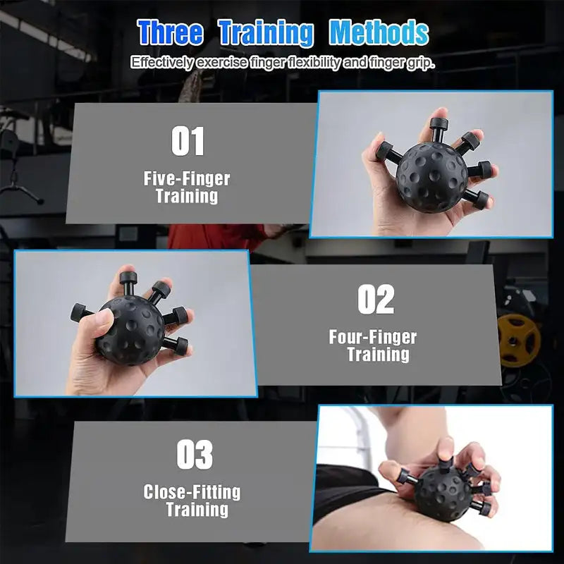 5-Finger Hand Strengthener & Finger Exerciser | Adjustable Resistance Grip Trainer for Rock Climbing, Rehab & Fitness