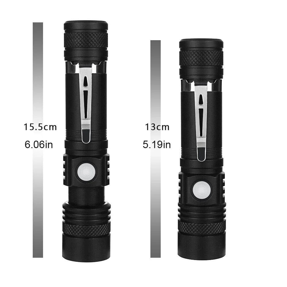 Rechargeable Tactical Flashlight | High - Lumen LED, Zoomable & Waterproof - Omnixa