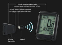 Bike Bicycle Speedometer Cycle Digital Odometer Computer Waterproof LCD Wireless - Omnixa