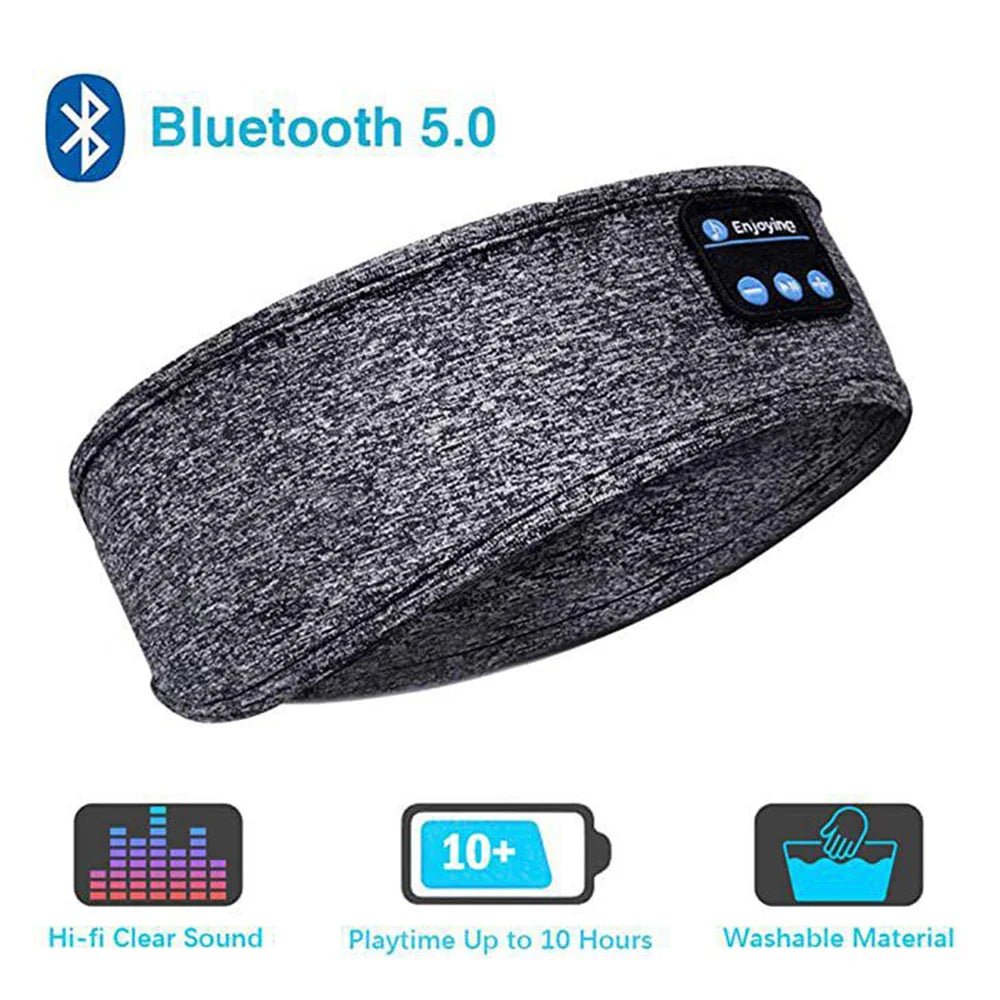 Bluetooth Wireless Sports Headband with Built - in Earphones & Eye Mask Design - Omnixa