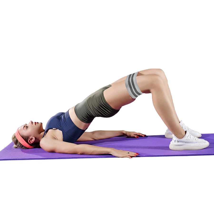 Fabric Resistance Bands for Glutes & Thighs – Non-Slip Booty Bands for Squats, Yoga & Home Workouts