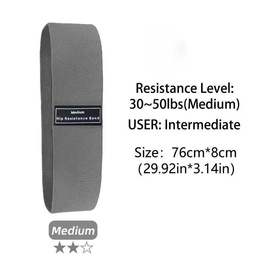Fabric Resistance Bands for Glutes & Thighs – Non-Slip Booty Bands for Squats, Yoga & Home Workouts
