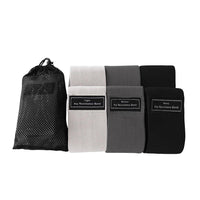 Fabric Resistance Bands (Set of 3) | Non - Slip Exercise Loops for Legs & Glutes - Omnixa