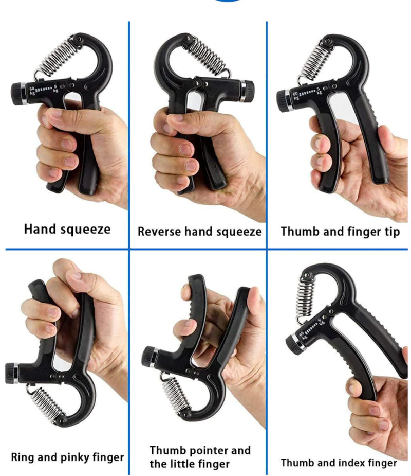 Adjustable Hand Grip Strengthener – 10–60kg Forearm & Finger Trainer for Fitness & Rehab