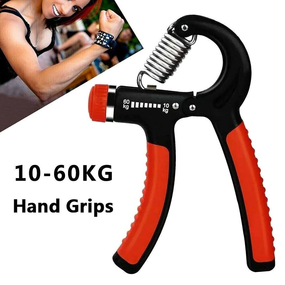Adjustable Hand Grip Strengthener – 10–60kg Forearm & Finger Trainer for Fitness & Rehab