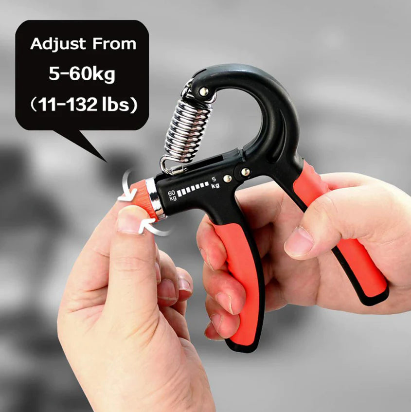 Adjustable Hand Grip Strengthener – 10–60kg Forearm & Finger Trainer for Fitness & Rehab