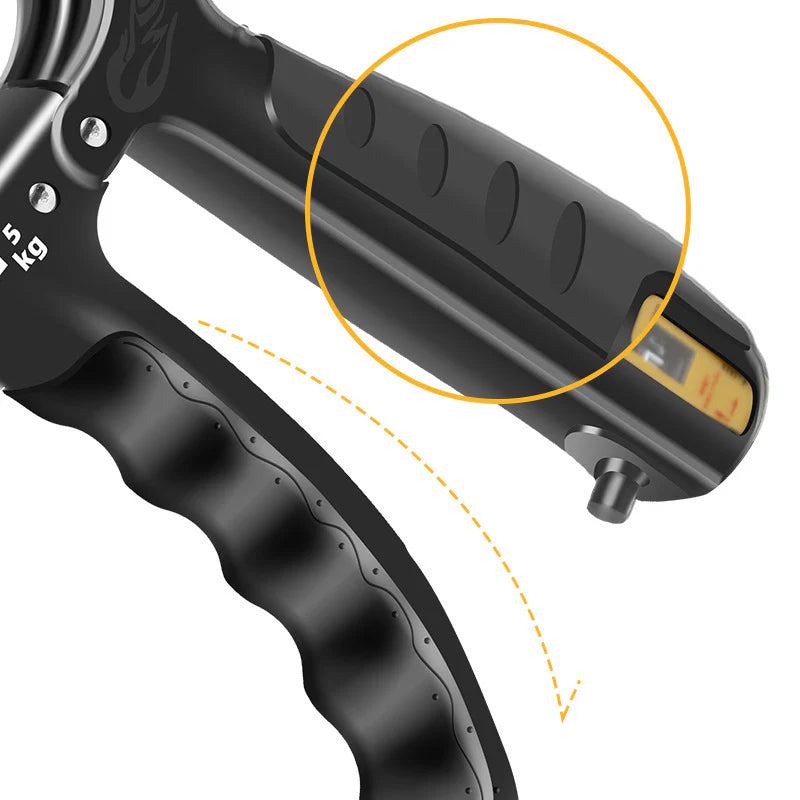 Adjustable Finger Grip Strengthener with Counting Display