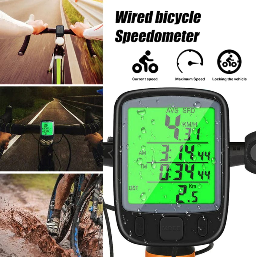 Bike Bicycle Speedometer Cycle Digital Odometer Computer Waterproof LCD Wireless - Omnixa