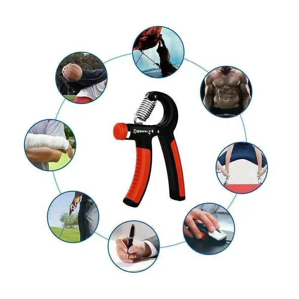 Adjustable Hand Grip Strengthener – 10–60kg Forearm & Finger Trainer for Fitness & Rehab