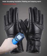 Electric USB Heated Gloves Winter Warming Thermal Ski Snow Hand Warm Windproof - Omnixa