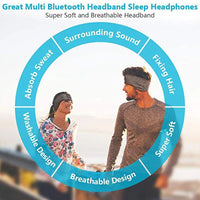 Bluetooth Wireless Sports Headband with Built - in Earphones & Eye Mask Design - Omnixa