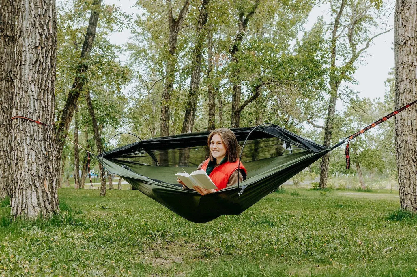 Camping Hammock with Bug Net | Lightweight for Hiking & Backpacking - Omnixa